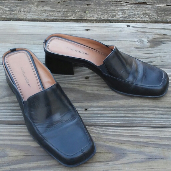 Naturalizer Shoes - Naturalizer black leather mules